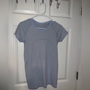 lululemon athletica Soft Blue Short Sleeve Tee